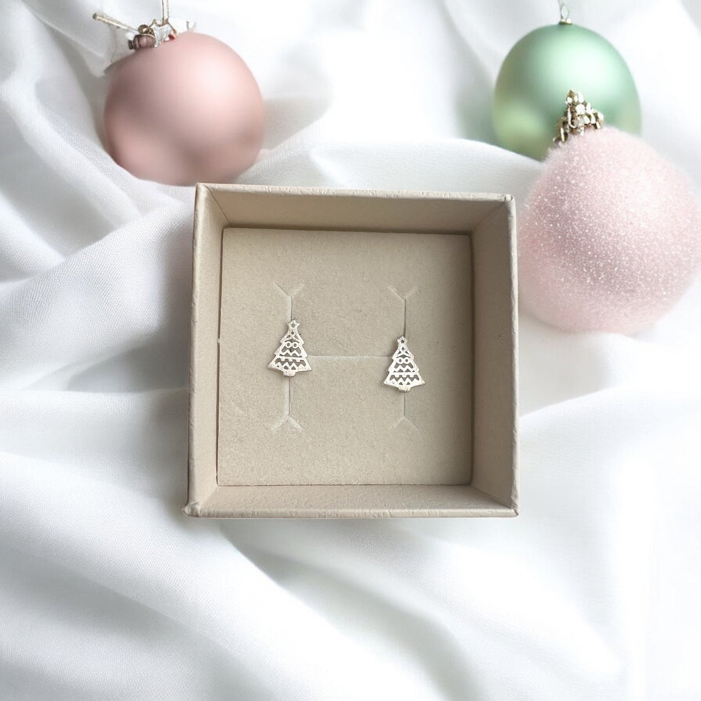 Juletræs-ørestikker, sølv