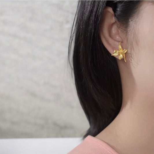 Iris ørestikker, forgyldt