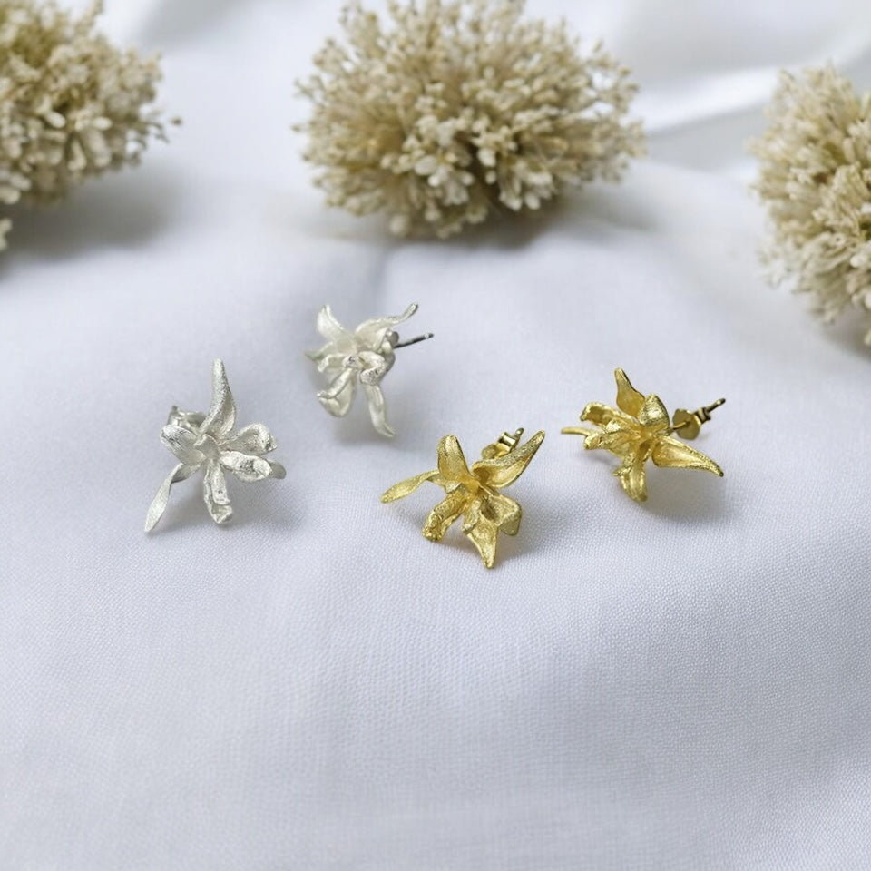 Iris ørestikker, forgyldt