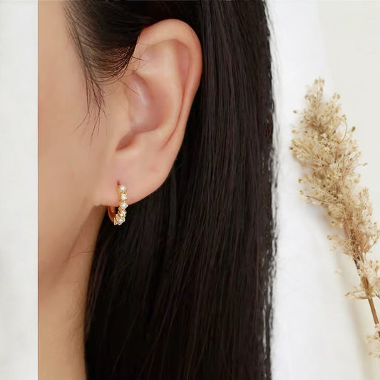 Alma øreringe, forgyldt