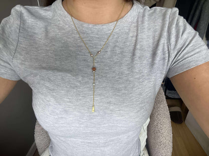 Ida y-halskæde, forgyldt