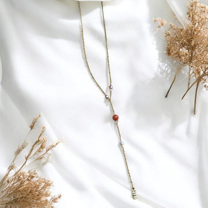 Ida y-halskæde, forgyldt