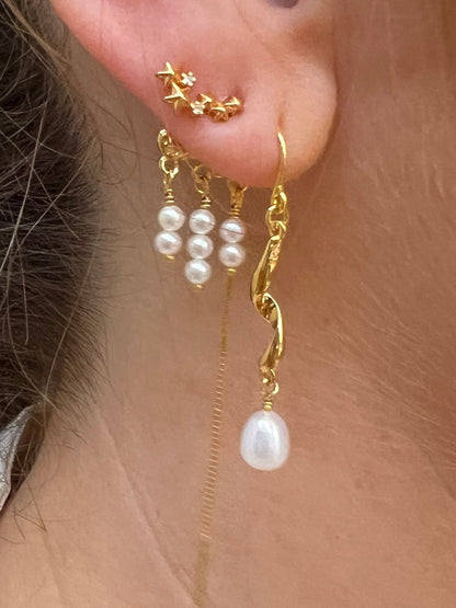 Clara behind ear, forgyldt