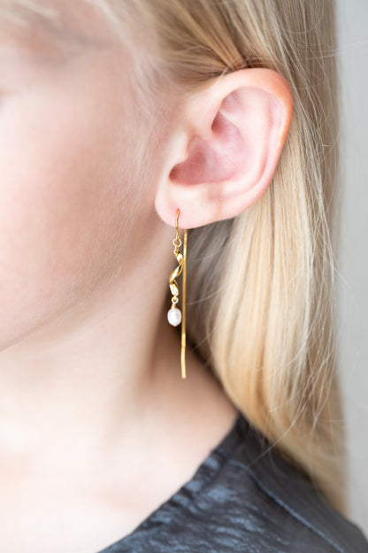 Stine øreringe, forgyldt