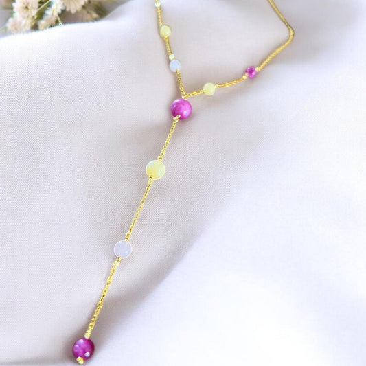 Pral y-kæde, forgyldt