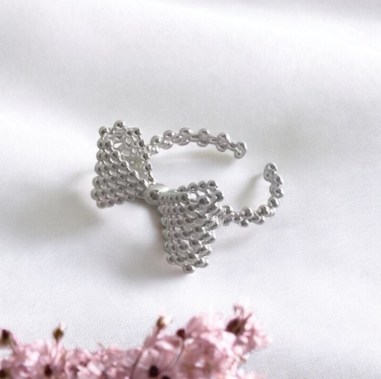 Ava sløjfe-ring, sølv