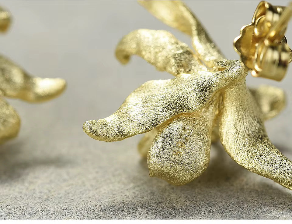 Iris ørestikker, forgyldt