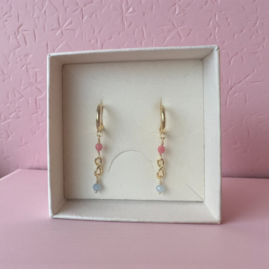 Lærke øreringe, forgyldt