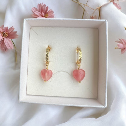 Amora øreringe, forgyldt