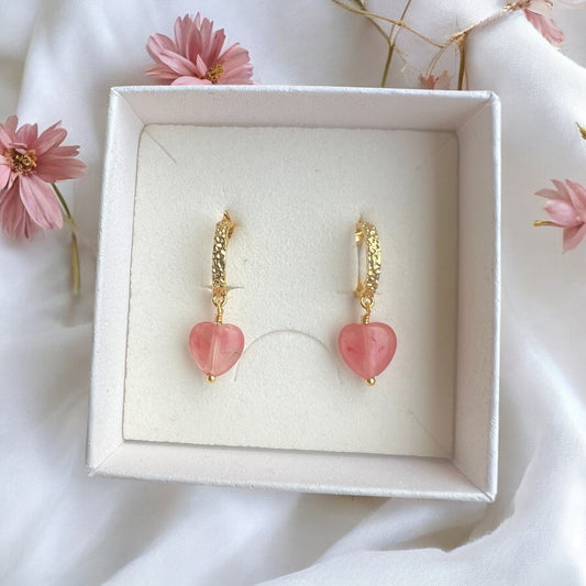 Amora øreringe, forgyldt