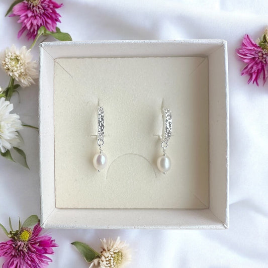 Bine øreringe, sølv