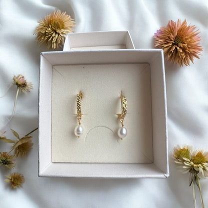 Bine øreringe, forgyldt