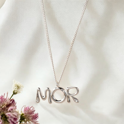 MOR-sæt: armbånd+halskæde, sølv