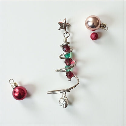 Juletræs-øreringe, sølv