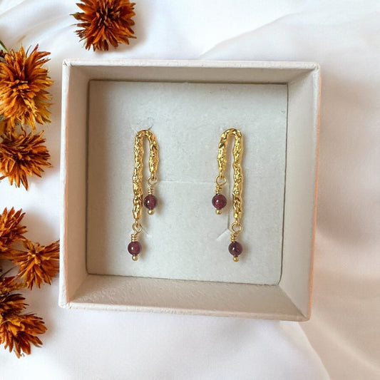 Saga øreringe, forgyldt