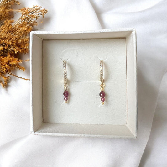 Freja øreringe, forgyldt